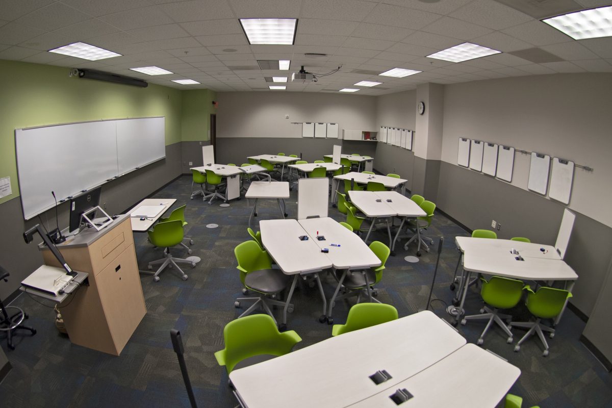 Steelcase active learning classroom built for collaborative instruction